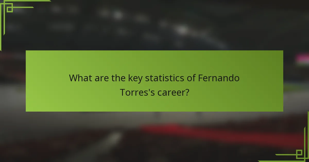 What are the key statistics of Fernando Torres's career?